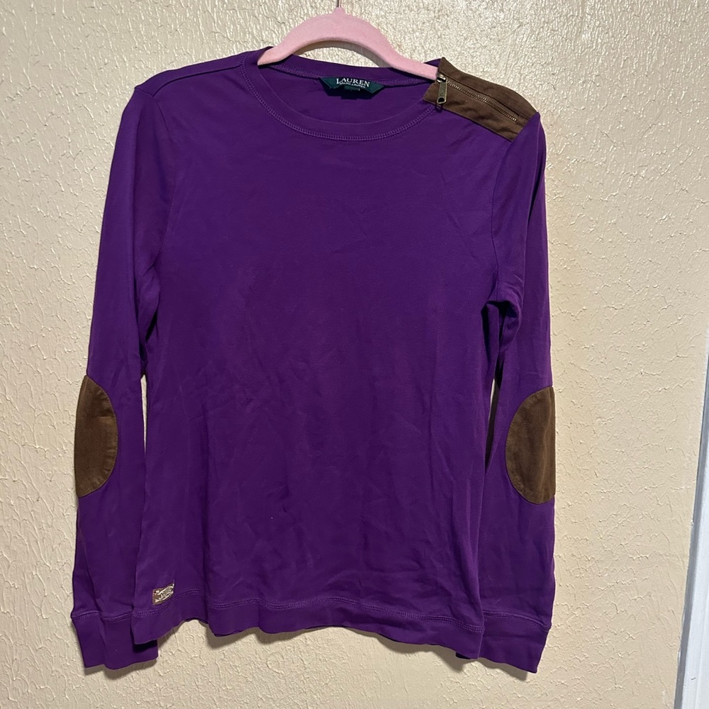 Lauren Ralph Lauren Top Size Large Elbow Patch